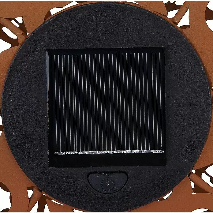 Globo Solar-Dekoleuchte - Rostfarben, Ø x H: 28,5 x 40 cm, LED - Detailaufnahme