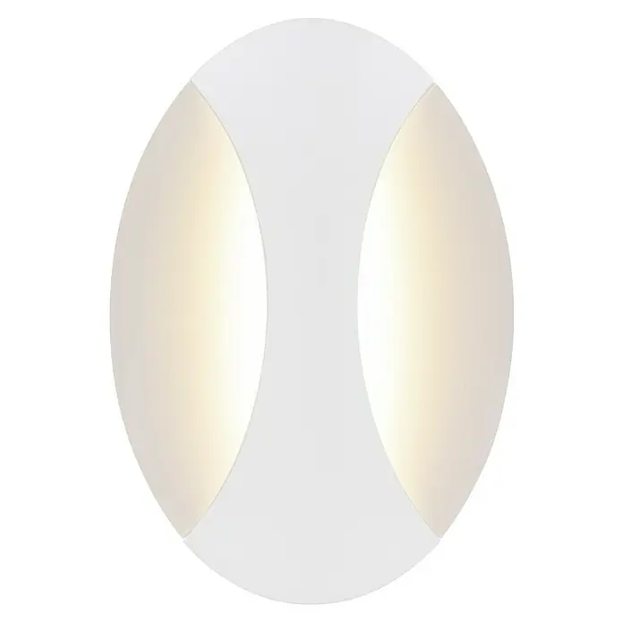 Globo LED-Wandleuchte ALEXANDRA - 6 W, Weiß, Warmweiß - Eine moderne, runde Wandleuchte mit indirektem Licht und einem minimalistischen Design. Ideal für Flure oder Wohnbereiche.