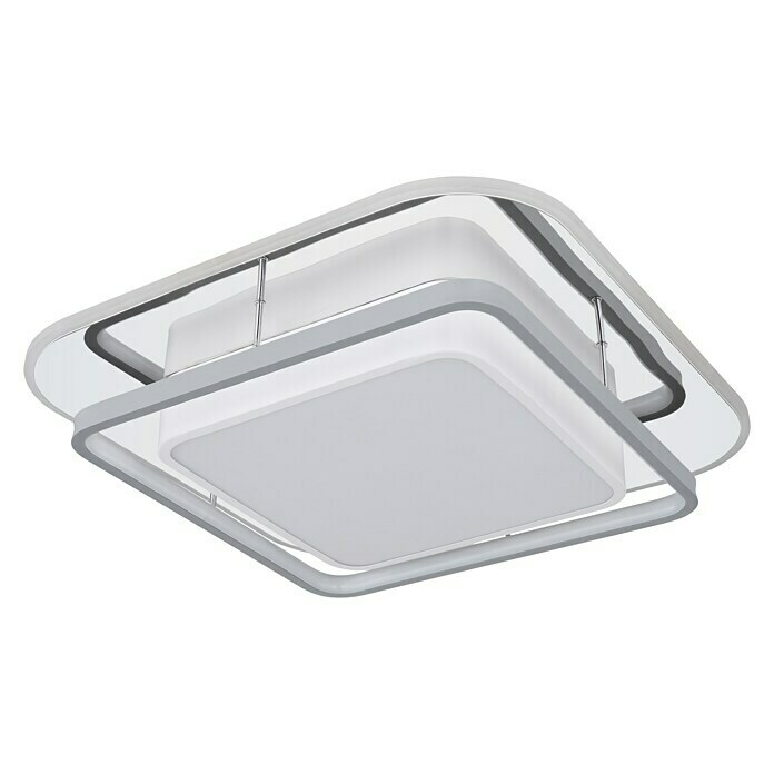 Globo LED-Deckenleuchte (60 W, L x B x H: 49 x 49 x 10,5 cm, Opal, Warmweiß)