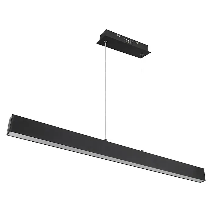 Globo LED-Pendelleuchte - L x B x H: 121 x 8 x 120 cm - Schwarze Hängelampe mit minimalistischem Design und länglicher Form, ideal für moderne Innenräume. Die Leuchte sorgt für elegantes Licht.