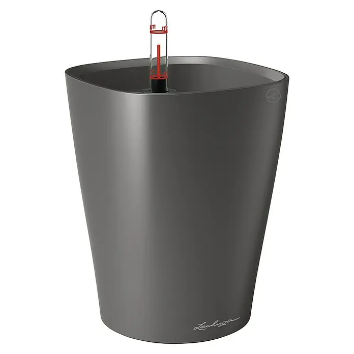 Lechuza Pflanztopf Mini-Deltini - Außenmaß (Ø x H): 15 x 19 cm, Kunststoff, Anthrazit - Lechuza Classico LS 43 Pflanzgefäß in Grau. Das elegante Gefäß ist ideal für Zimmerpflanzen und verfügt über eine Wasserstandsanzeige.