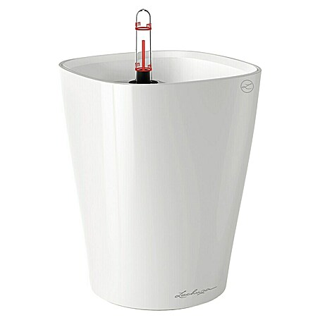 Lechuza Pflanztopf Mini-Deltini (Außenmaß (Ø x H): 15 x 19 cm, Kunststoff, Weiß)