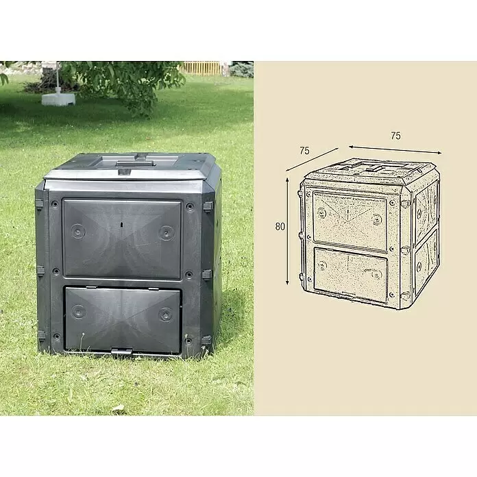 KHW Komposter Bio-Quick420 l, 75 x 75 x 80 cm