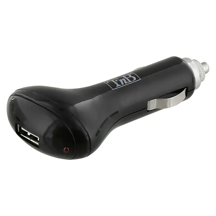 T'nB Cargador rápido - Negro, Toma USB - Adaptador USB negro para coche marca TnB para cargar dispositivos móviles en el coche. Práctico y compacto para llevar.