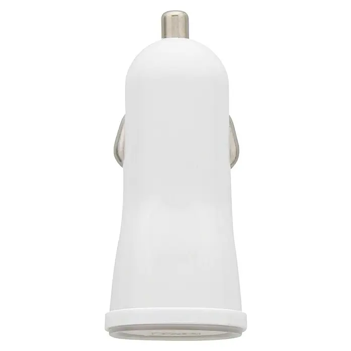 T'nB Cargador rápido - Encendedor de cigarrillos 12 V - Adaptador de carga para coche blanco. El adaptador automático cuenta con una parte superior y laterales de color plateado. Es perfecto para cargar tus dispositivos sobre la marcha.