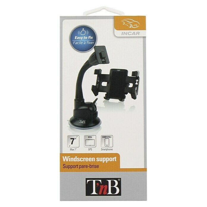 T'nB Soporte para teléfono móvil ACDI034422 (Orientable 360°, Ventosa) | BAUHAUS