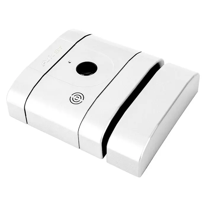 AYR Cerradura electrónica int-LOCK BT - L x An x Al: 145 x 121 x 36 mm, Blanco - Imagen de una cerradura de puerta blanca con un diseño moderno y clara funcionalidad, ideal para hogares inteligentes y sistemas de seguridad.