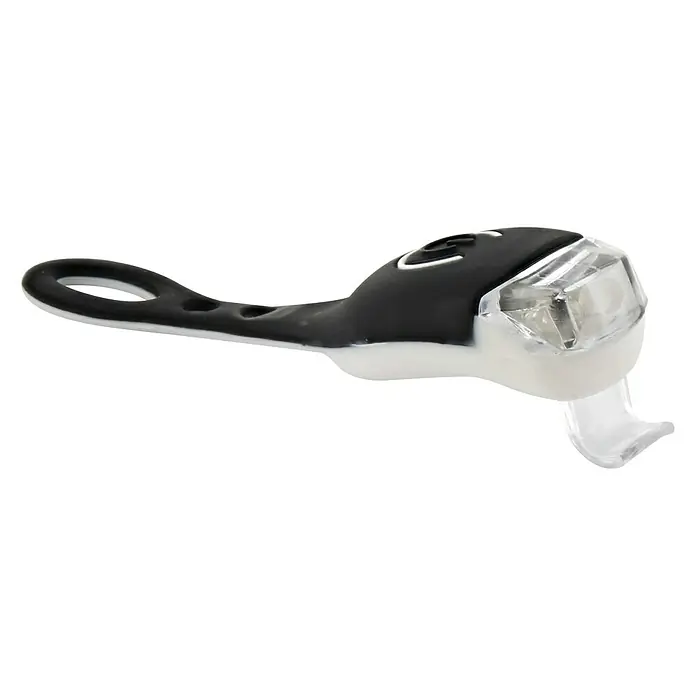 T'nB Linterna para bicicletas - Blanco - Luz de bicicleta negra y blanca con carcasa de luz transparente. Una solución de iluminación compacta y práctica para mayor seguridad al andar en bici.