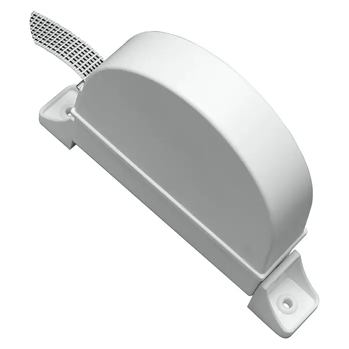 Micel Recogedor de cinta de persiana PR 2 - Blanco, Anchura de la correa: 18 mm, En pared - Enrollador de persianas blanco con cinta texturizada. Para ventanas y puertas, fácil de usar.