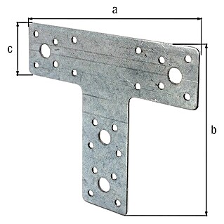 Alberts Pletina de ensamblaje (20/4 agujeros, L x An x Al: 142 x 160 x 5 mm, Galvanizado Sendzimir)