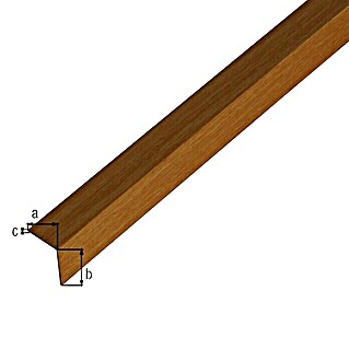 Alberts Perfil angular (L x An x Al: 2.600 x 20 x 20 mm, Espesor: 1 mm, PVC, Haya)
