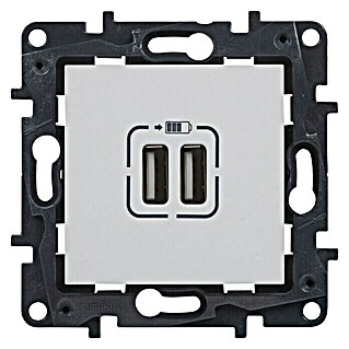 Legrand Niloé Step Toma USB (Blanco, 2 canales, Plástico, Montaje en la pared)