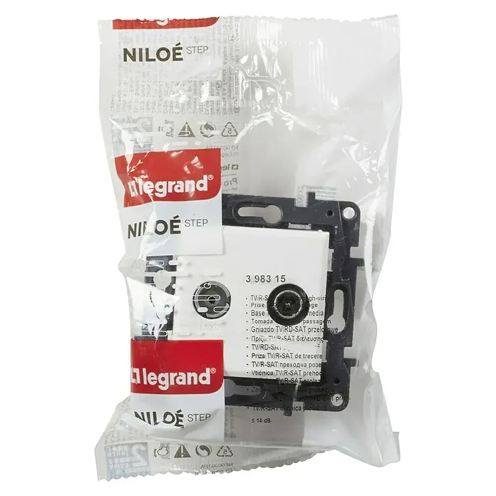 Legrand Niloé Step Pieza insertada para caja de antena Intermedia - x 2, Blanco - Toma de antena TV/R-SAT Legrand Niloe Step en su embalaje original.