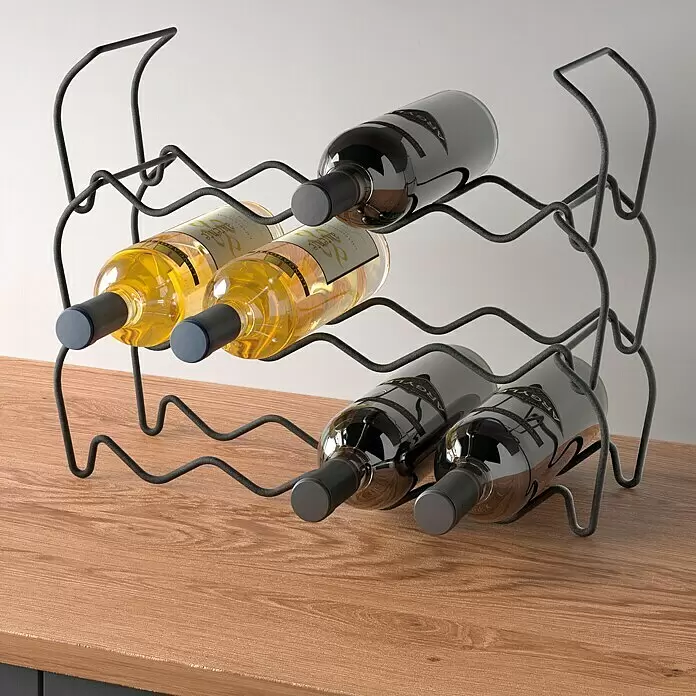 Metaltex Flaschenregal WineBar-12 Lava - L x B x H: 45 x 15 x 34 cm - Anwendungsbeispiel