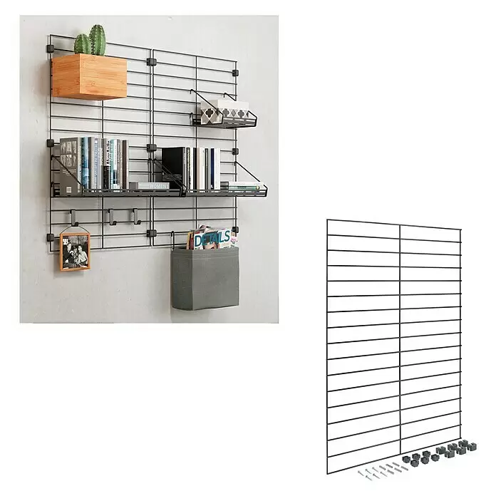 Metaltex Wandregal Mural Line - Stahl - Anwendungsbeispiel