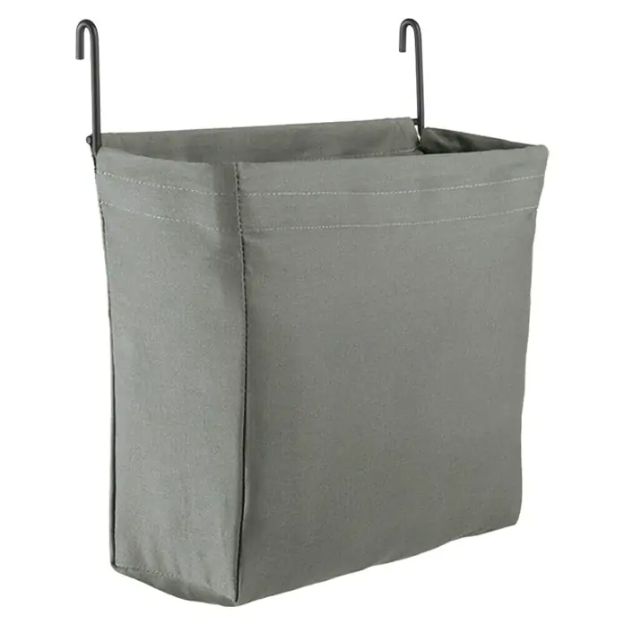 Metaltex Tasche Mural Line - L x B x H: 24 x 9 x 21 cm, Grau - Grauer Hängeorganizer aus Stoff mit zwei Metallhaken zur einfachen Aufbewahrung von Gegenständen und zur optimalen Nutzung des Raums.