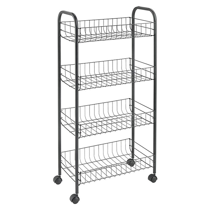 Metaltex Beistellwagen (L x B x H: 41 x 23 x 84 cm, Schwarz) | BAUHAUS