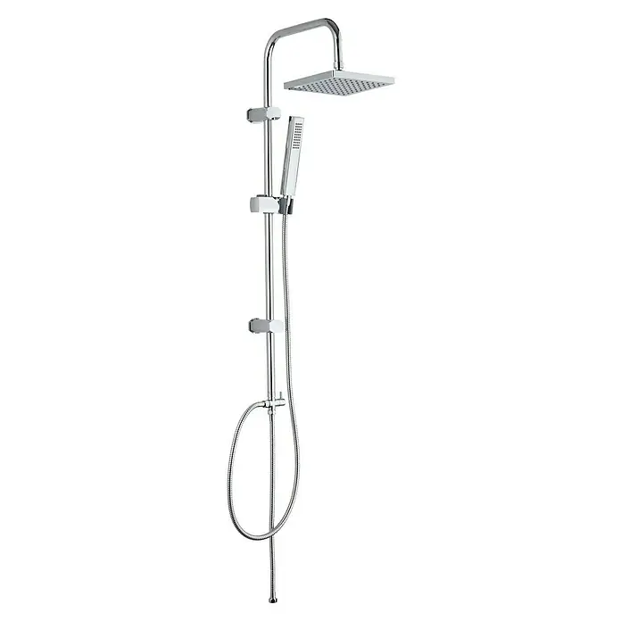Mixomat Duschsystem Boston - Anzahl Strahlarten: 1 Stk., Chrom - Eine verchromte Duschsäule mit Kopf- und Handbrause bietet ein luxuriöses Duscherlebnis. Das moderne Design passt perfekt in jedes Badezimmer.