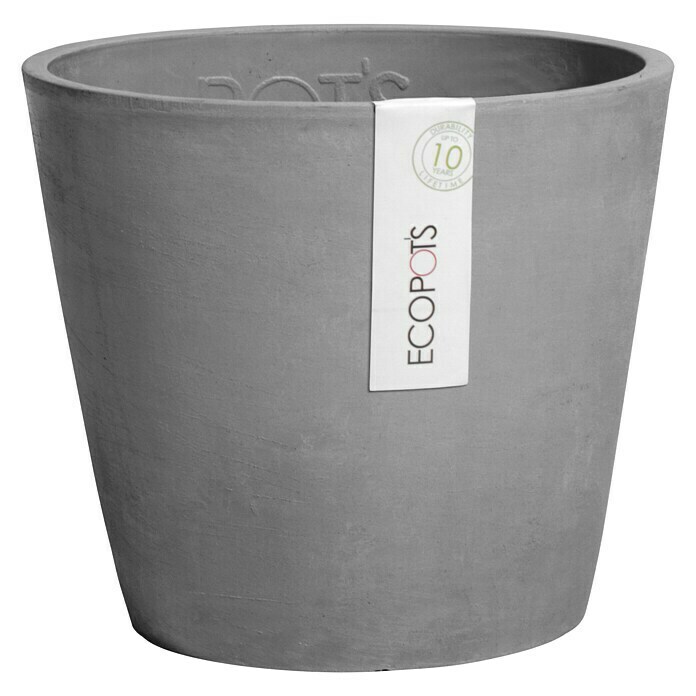 Ecopots Amsterdam Pflanztopf (Außenmaß (Ø x H): 17 x 14,9 cm, Kunststoff, Grau) | BAUHAUS