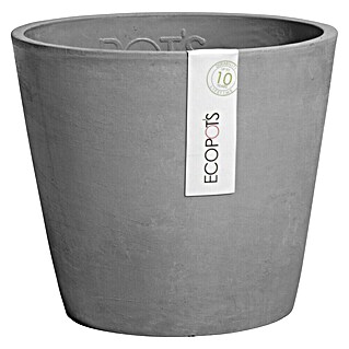 Ecopots Amsterdam Pflanztopf (Außenmaß (Ø x H): 17 x 14,9 cm, Kunststoff, Grau)