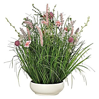 Kunstpflanze Wiesenblumen (Höhe: 50 cm, Pink, Kunststoff)