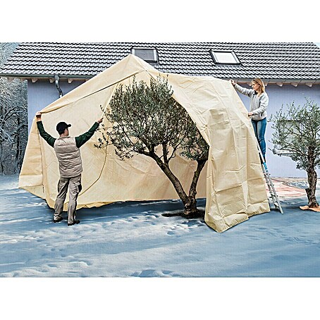 Videx Garden Winterschutzhaube Mediterran XXXL (Ø x H: 250 x 350 cm, Vlies, Beige)