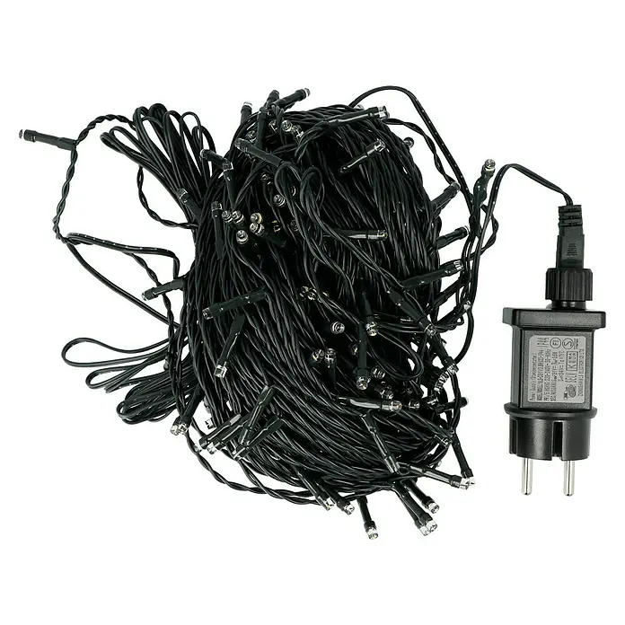 Tween Light LED-Lichterkette - Außen, Lichtfarbe: Warmweiß, Anzahl Leuchtmittel: 200 Stk., Netzbetrieben, 35 m - Lichterkette mit schwarzem Kabel und Stecker. Stimmungsvolle Beleuchtung für Innen- und Außenbereich, ideal für festliche Dekorationen.