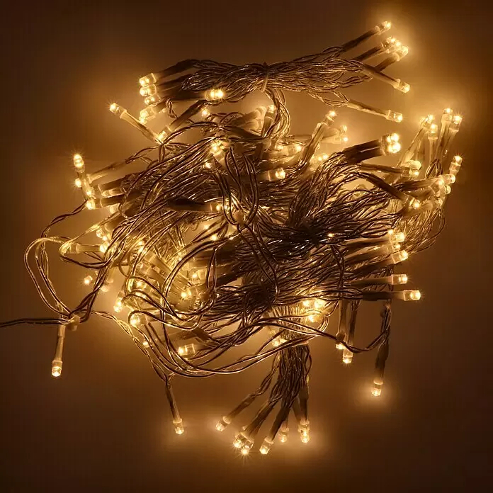 Tween Light LED-Lichtervorhang Eisregen - Außen, 290 cm, Warmweiß, 120 Stk., Netzbetrieben - Stimmungsaufnahme