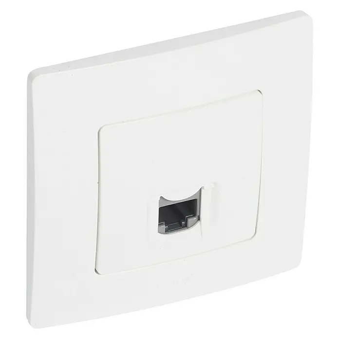 Legrand Niloé Monoblock Toma de red RJ45 - x 1, Blanco, Montaje en la pared - Toma de red blanca de montaje en pared con conexión RJ45 para la transmisión de datos en la oficina o en casa.