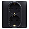 Legrand Niloé Monoblock Enchufe doble (Negro, x 2, Plástico, Montaje en la pared, Colocar) | BAUHAUS