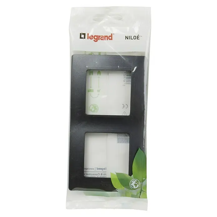 Legrand Niloé Monoblock Marco - Negro, Modelo de mecanismos: x 2, Plástico, Instalar - El producto Legrand Niloe™ es una adición elegante y funcional a cualquier estancia. Ofrece alta calidad y diseño moderno.