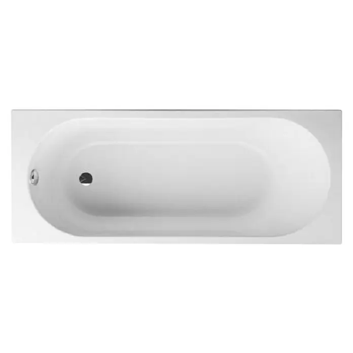 Villeroy & Boch O.novo Badewanne - 170 x 75 cm, Sanitäracryl, Weiß - Nahaufnahme einer ovalen Badewanne mit glatter, weißer Oberfläche, die ein modernes und entspannendes Badeerlebnis verspricht.
