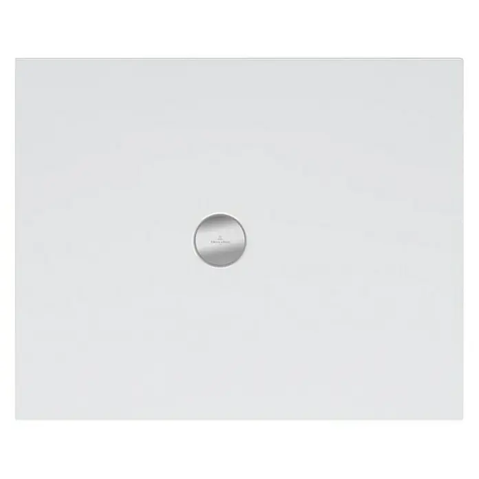Villeroy & Boch Subway Duschwanne Infinity - L x B: 130 x 90 cm, Keramik, Weiß - Duschwanne in Weiß mit rundem Abflussdeckel in der Mitte. Die schlichte Duschwanne bietet eine moderne und funktionale Lösung für jedes Badezimmer.