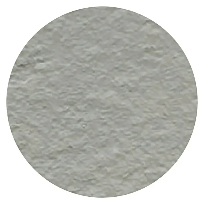 Ottofond Duschwanne Unico - L x B: 100 x 80 cm, Zementgrau - Nahaufnahme einer runden Oberfläche mit einer rauen, grauen Textur, die an Beton oder Stein erinnert. Ideal als neutraler Hintergrund.