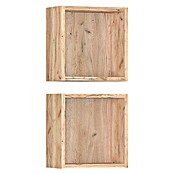 Madera Regalfach (2-tlg., 14,5 x 31 x 30 cm, Eiche Hell)