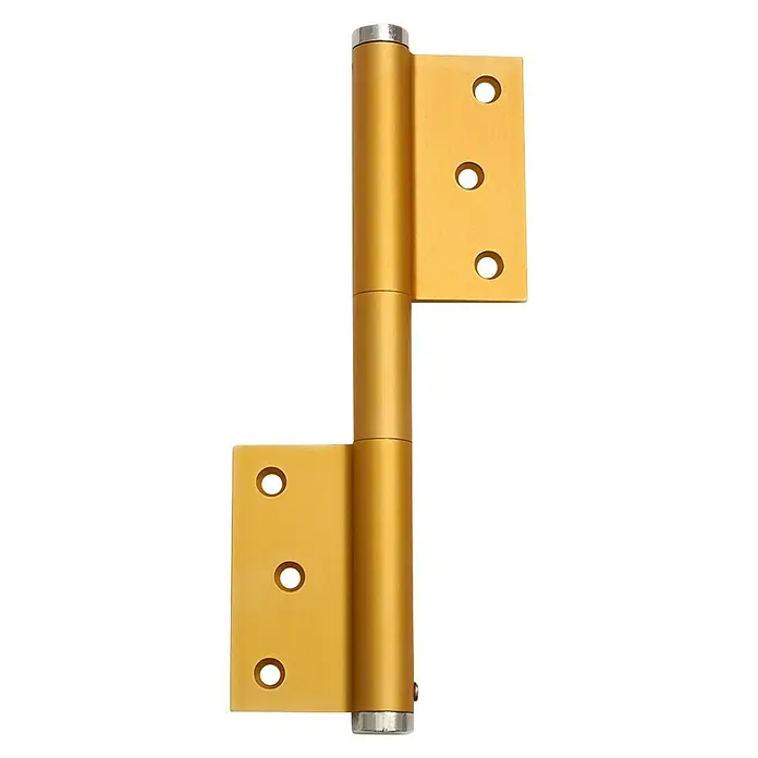 Justor Pernio bisagra MP 57 - Latón - Bisagra dorada de metal para puerta con orificios de tornillo a la vista.