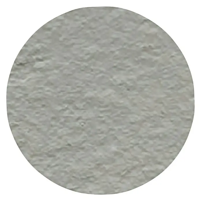 Ottofond Duschwanne Unico - L x B: 120 x 90 cm, Zementgrau - Nahaufnahme einer runden Oberfläche mit einer texturierten, hellgrauen Beschichtung, die eine subtile, robuste Ästhetik aufweist.