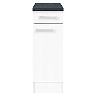 Optifit Salo214 Unterschrank (60 x 30 x 84,8 cm, Weiß, 2 Griffe)