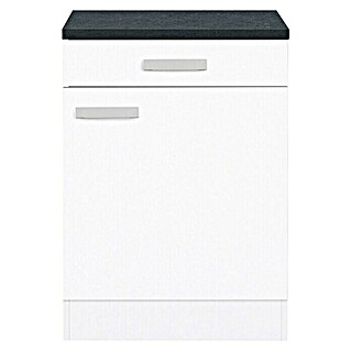 Optifit Salo214 Unterschrank (60 x 60 x 84,8 cm, Weiß, 2 Griffe)