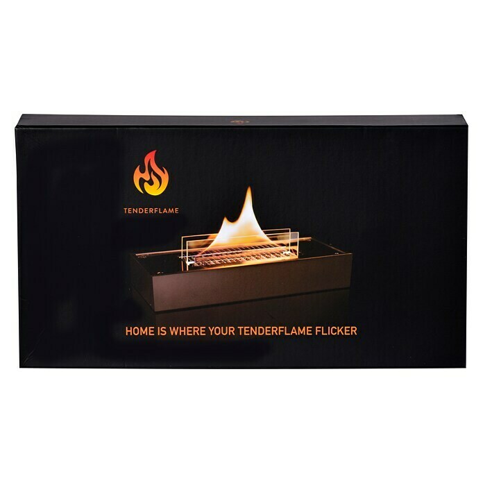 Tenderflame Tischfeuer 18038 x 16 x 7 cm, Füllmenge: 1,1 l, Schwarz Front View