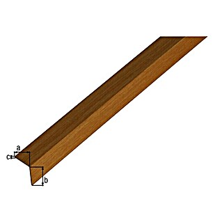 Alberts Perfil angular (L x An x Al: 2.600 x 20 x 20 mm, Espesor: 1 mm, PVC, Haya oscura)
