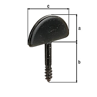 Alberts Tope de cierre para postigos (An x L: 34 x 55,5 mm, Negro)