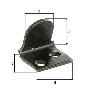 Alberts Tope de cierre para postigos (L x Al: 26 x 28 mm, Negro)