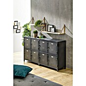 Armario metálico Vintage (35 x 75 x 82,5 cm, 4 puertas, Número de compartimentos: 4)