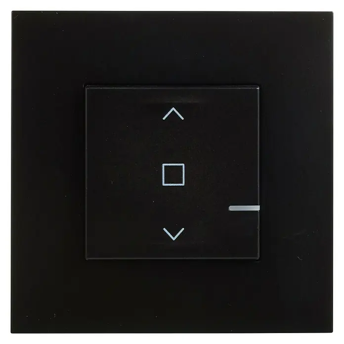 Legrand Valena Next with Netatmo Interruptores para persianas - Negro, Resplandeciente, Montaje enrasado - Interruptor de luz inteligente negro con panel táctil para domótica moderna y un diseño elegante.