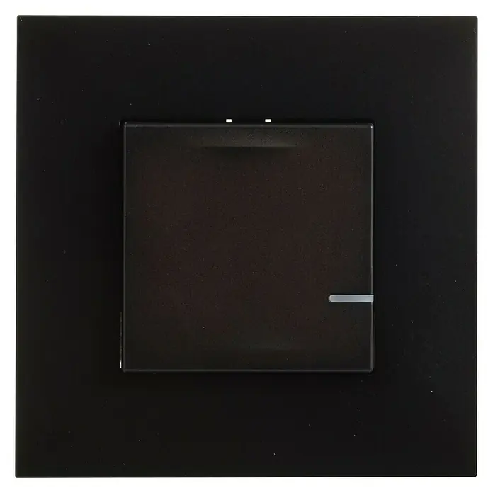 Legrand Valena Next with Netatmo Conmutador On/Off - Negro, Mate, Montaje en la pared - Interruptor de luz negro con diseño minimalista. Un elemento elegante para interiores modernos que combina estilo y funcionalidad.