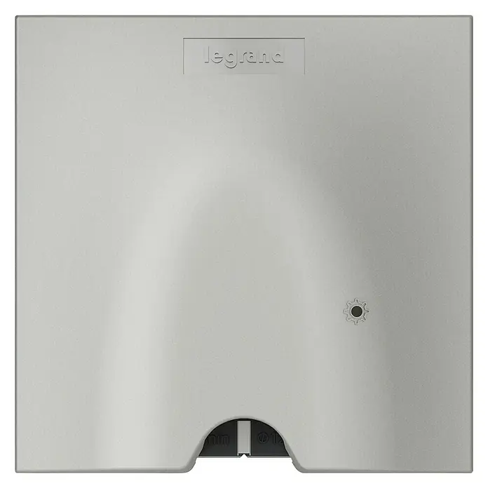 Legrand Valena Next with Netatmo Pasacables - Aluminio - Tapa gris Legrand, ideal para proteger instalaciones eléctricas. Accesorio práctico para instalaciones eléctricas con logo y rueda de ajuste.