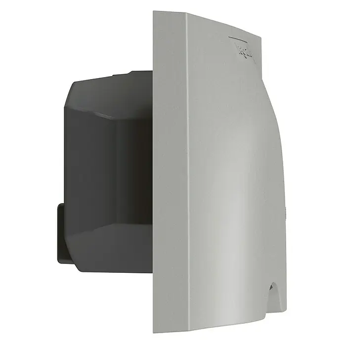 Legrand Valena Next with Netatmo Pasacables - Aluminio - En la imagen se muestra un sistema de montaje gris para una lámpara de pared, que permite una instalación fácil y segura.