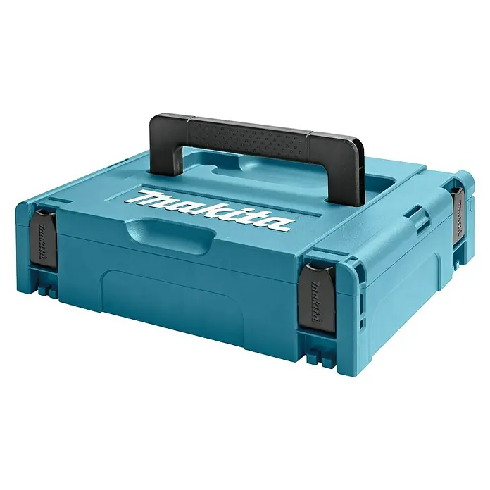 Makita Maschinenkoffer MAKPAC Gr. 1 - L x B x H: 395 x 295 x 110 mm - Makita Werkzeugkoffer: Robuster, tragbarer Werkzeugkoffer zur sicheren Aufbewahrung und zum Transport von Werkzeugen und Zubehör.