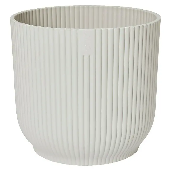 Elho Maceta para planta Vibes fold - Dimensiones externas (Ø x Al): 16 x 15 cm, Plástico, Blanco - Maceta de flores de color claro con base redondeada, ideal para plantas de interior. Ofrece un diseño moderno y elegante para los amantes de las plantas.